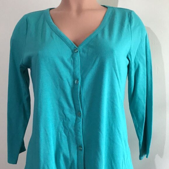 LOGO Principles by Lori Goldstein 3/4 Sleeve Cardigan - Picture 6 of 7